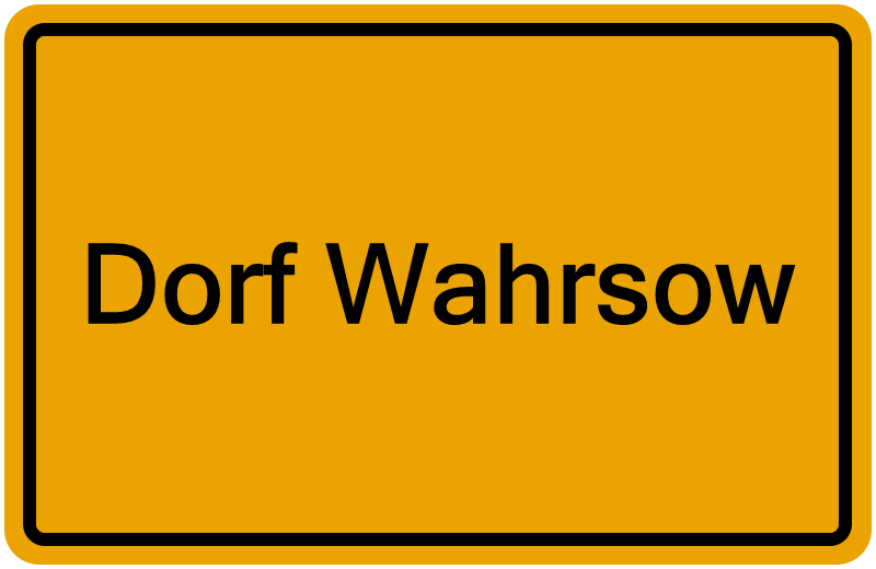 Handelsregisterauszug Dorf Wahrsow